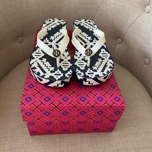 Tory Burch wedge flip flop! Brand new- Size 7